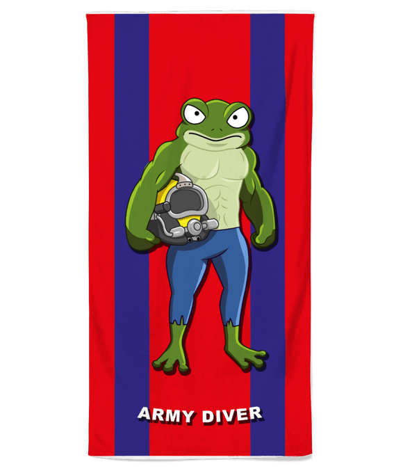 Army Diver Beach Towel - Divers Gifts