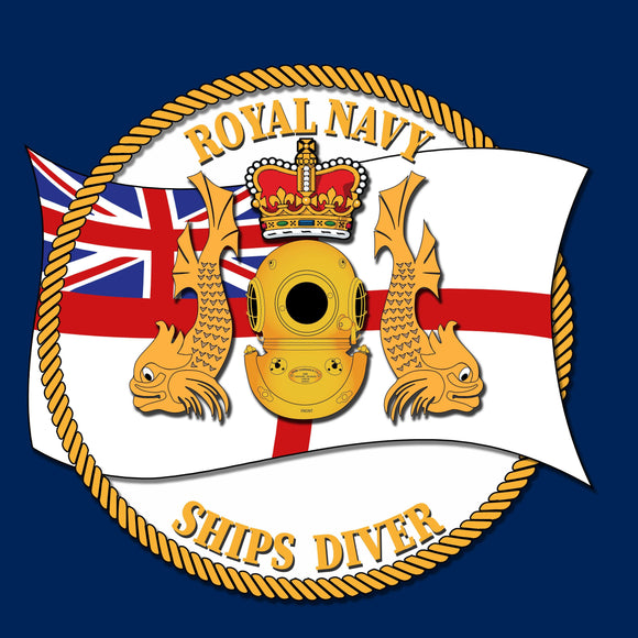 64 - RNSD with White Ensign - Sweatshirt (Printed Front) - Divers Gifts