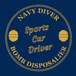 06 - Sweatshirt - Navy Diver - (Printed Front and Back) - Divers Gifts