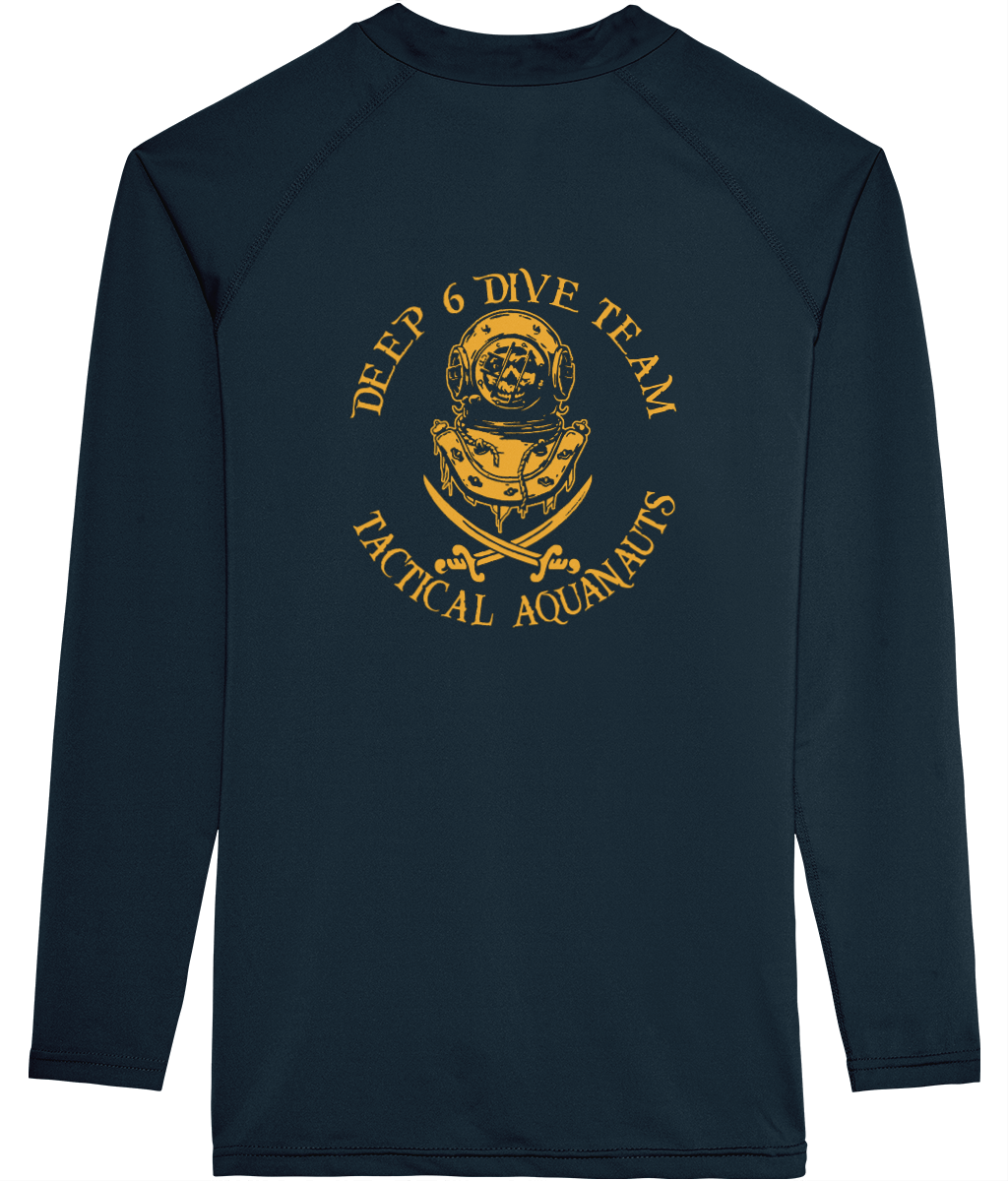 Deep 6 Dive Team - (01) (Printed Front and Back) Long Sleeve Neoteric™ Sportswear T-Shirt