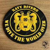 ‘Navy Divers - We Dive The World Over’    Rubber Velcro Patch