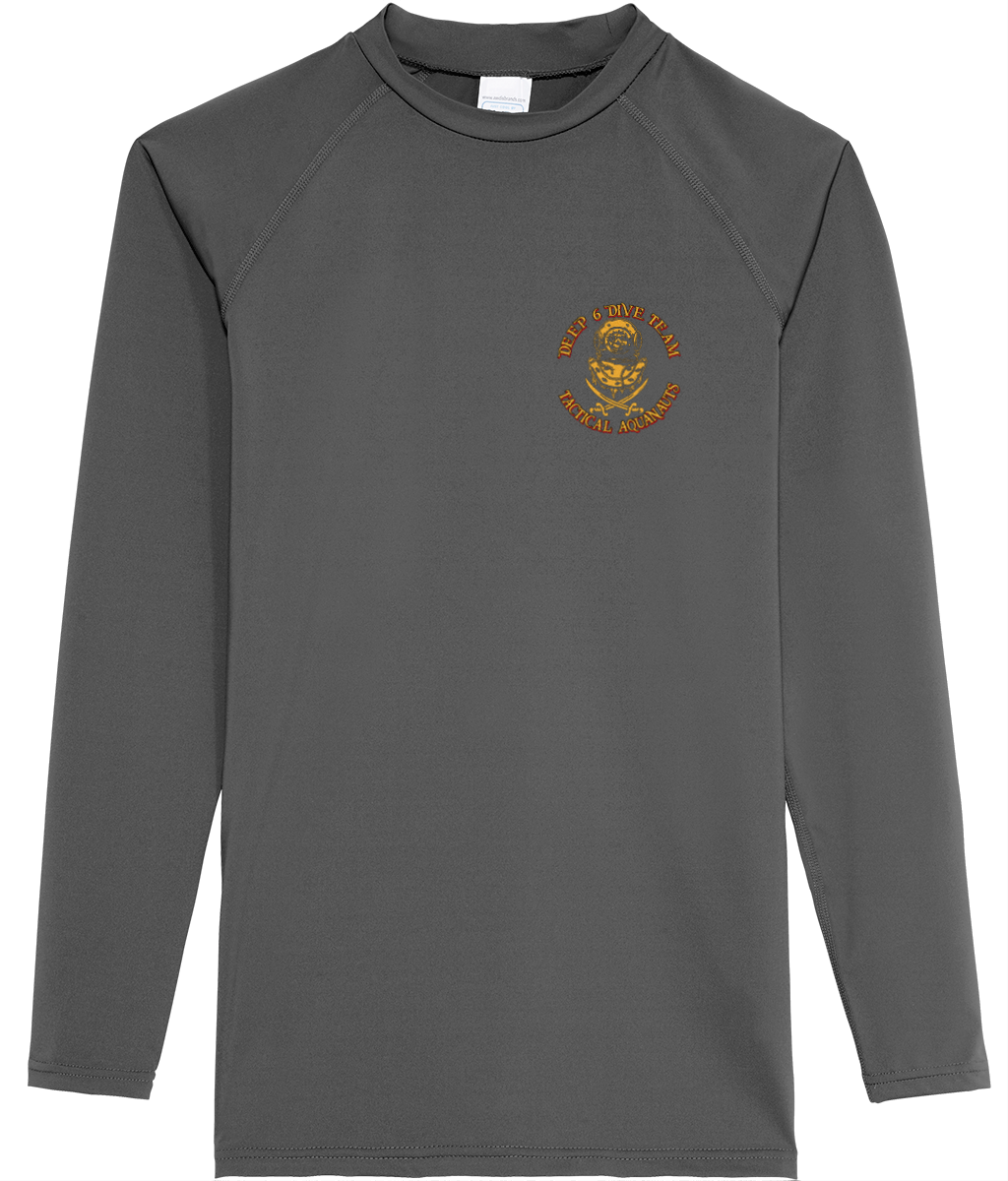 Deep 6 Dive Team - (02) (Printed Front and Back) Long Sleeve Neoteric™ Sportswear T-Shirt