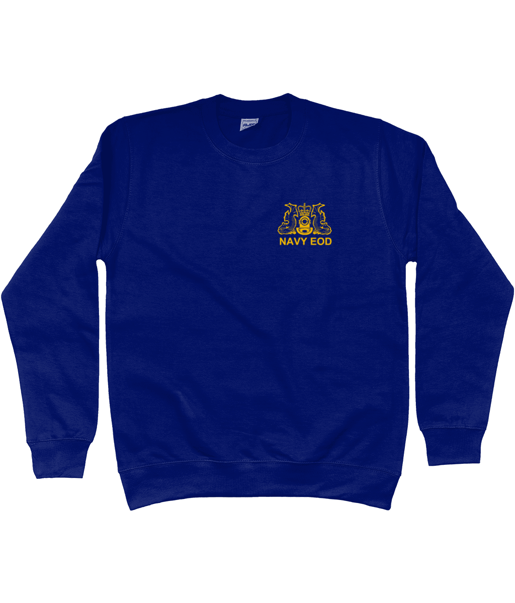 02 - Sweatshirt - Navy EOD - (Printed Front and Back) - Divers Gifts