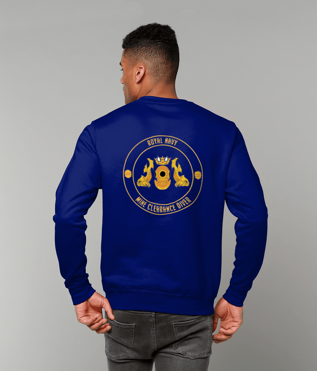 10 - Sweatshirt  - CD Crest with Mines - (Printed Front and Back) - Divers Gifts