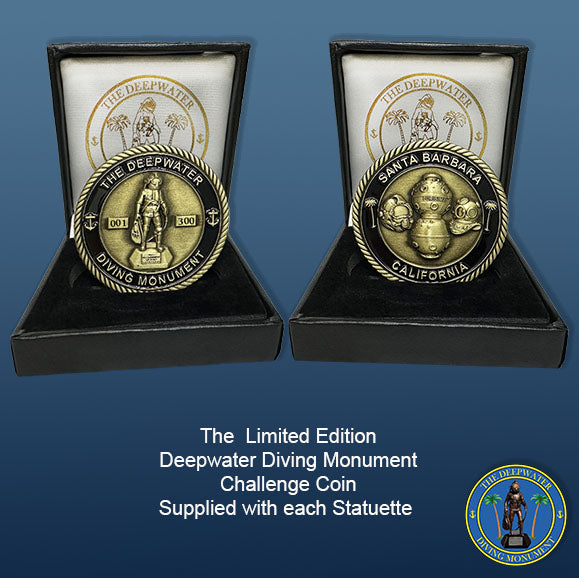 The Final Editions – No.300 of 300 Matched Triplet of Bronze Statuettes: MkV Monument, Military Diver Memorial and Deepwater Diving Monument - Divers Gifts