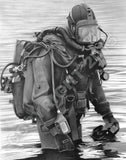 "The Clearance Diver - CDLSE" by Kevin Hayward - A3 print. - Divers Gifts