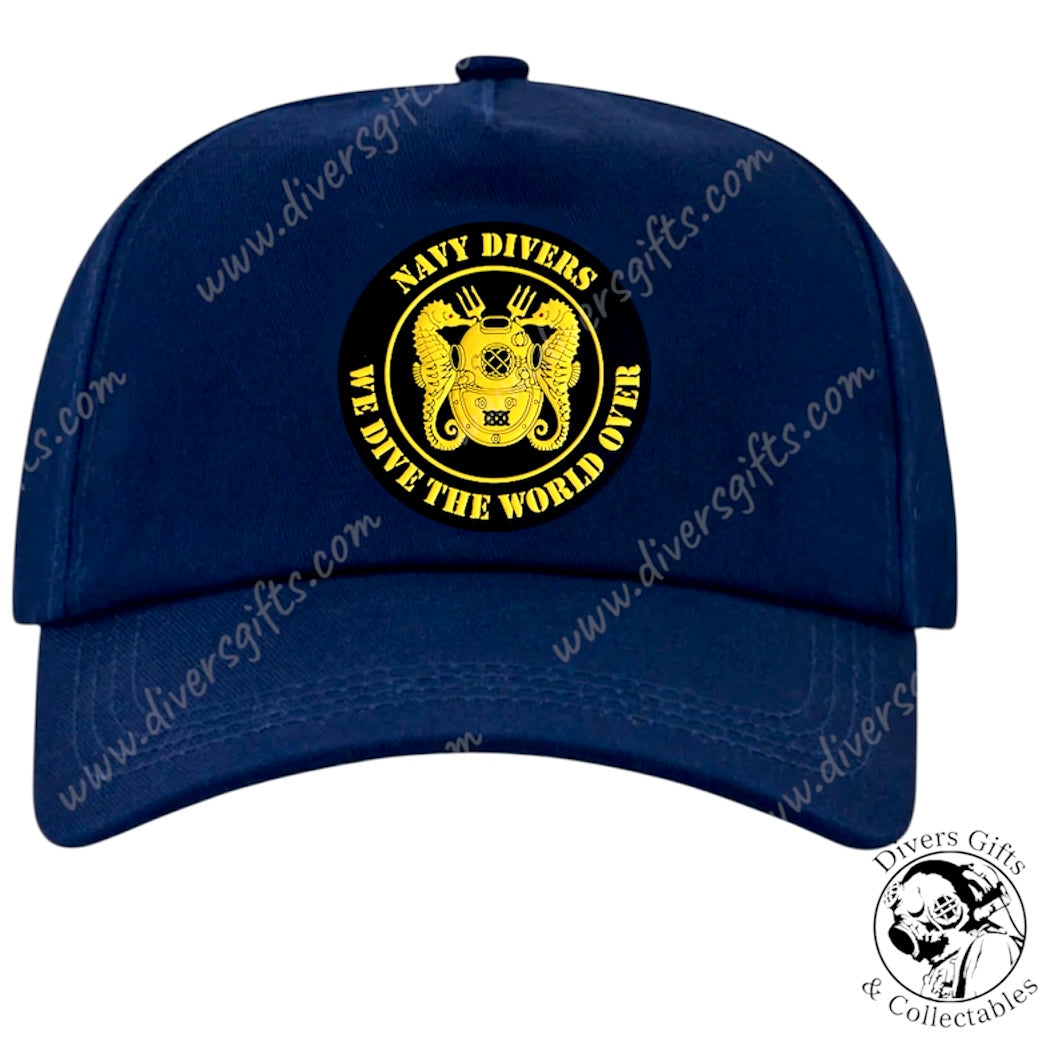 ‘Navy Divers - We Dive The World Over’ Rubber Velcro Patch – Divers Gifts