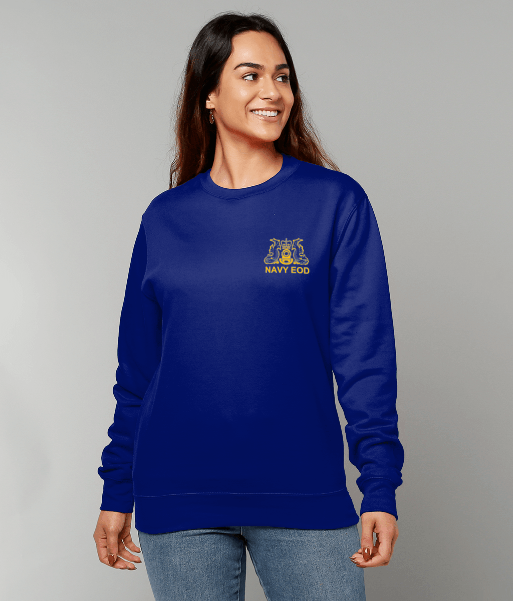 02 - Sweatshirt - Navy EOD - (Printed Front and Back) - Divers Gifts