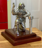 MkV Diver in metal on wooden base - Limited Edition of 8 only made! - Divers Gifts