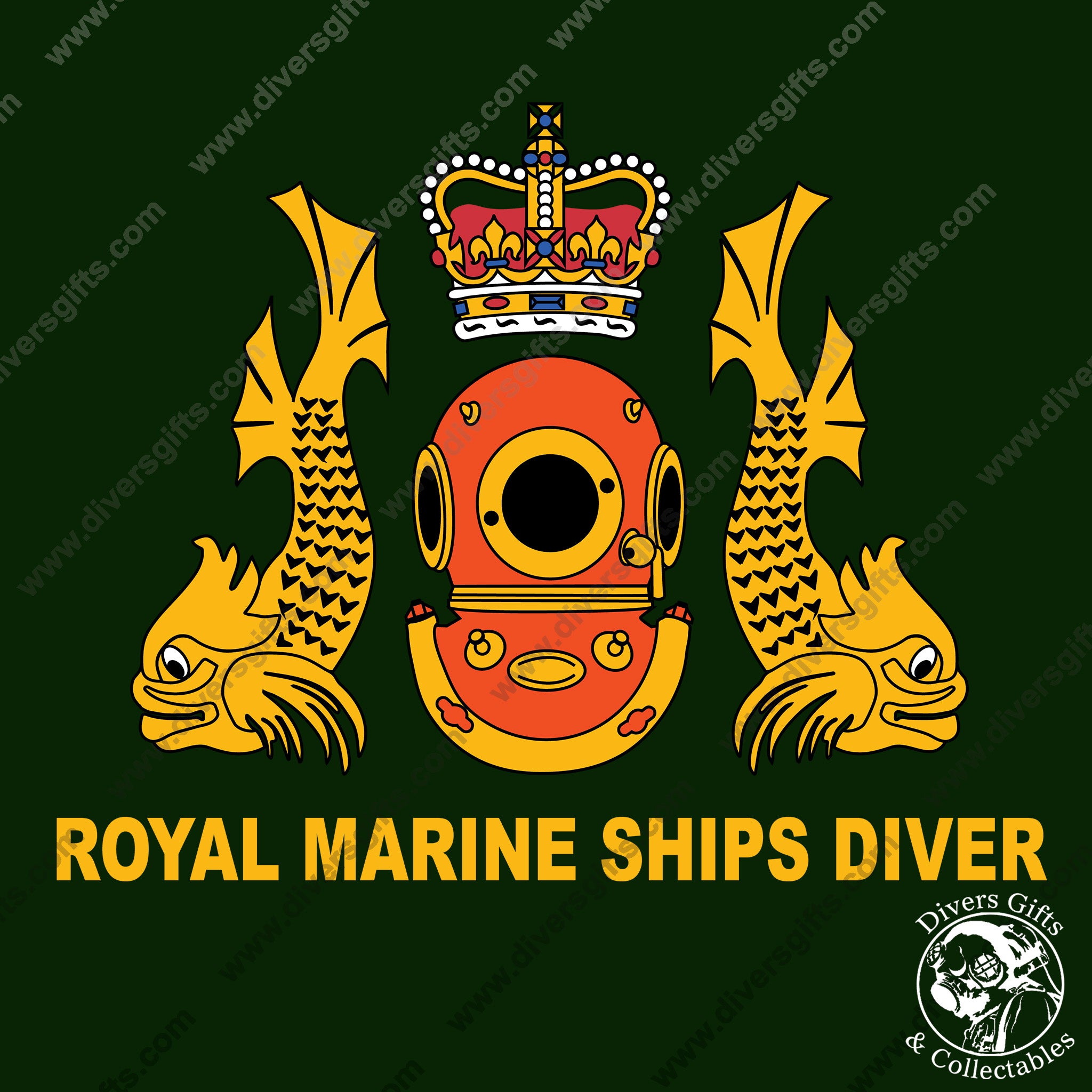 Royal Marine Ships Diver - Embroidered T-Shirt - Divers Gifts