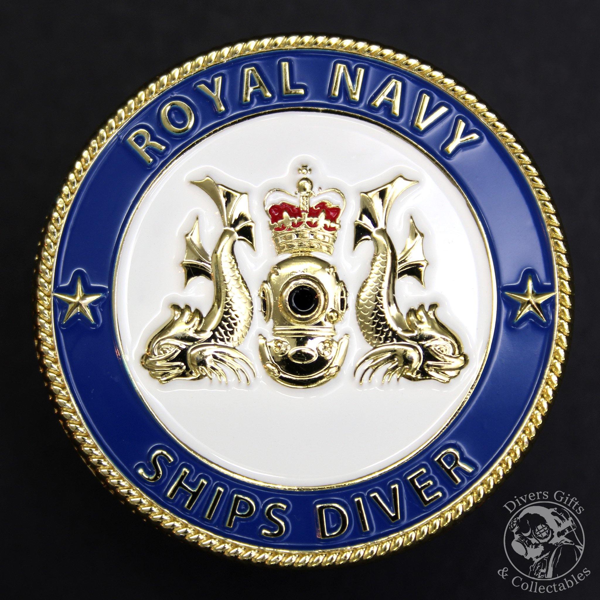 03 - Royal Navy Ships Diver Challenge Coin – Divers Gifts
