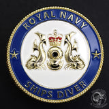 03 - Royal Navy Ships Diver Challenge Coin - Divers Gifts