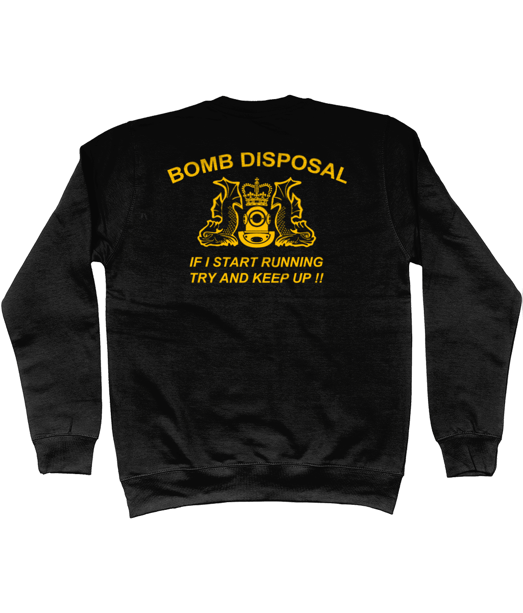 02 - Sweatshirt - Navy EOD - (Printed Front and Back) - Divers Gifts