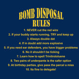 Bomb Disposal Rules v1 - T-Shirt (Printed Front and Back) - Divers Gifts
