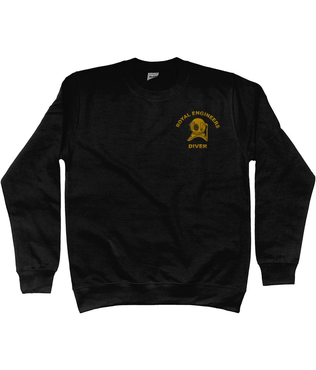 Royal Engineers Diver - Embroidered AWDis Sweatshirt - Divers Gifts