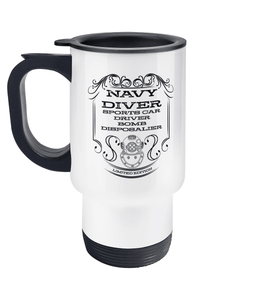 68 - Travel Mug - Navy Diver - Divers Gifts