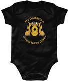 My Daddys a Royal Navy Diver - Larkwood Essential Short Sleeve Baby Bodysuit