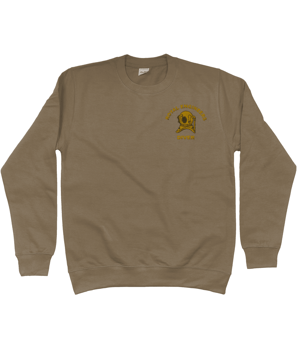 Royal Engineers Diver - Embroidered AWDis Sweatshirt - Divers Gifts