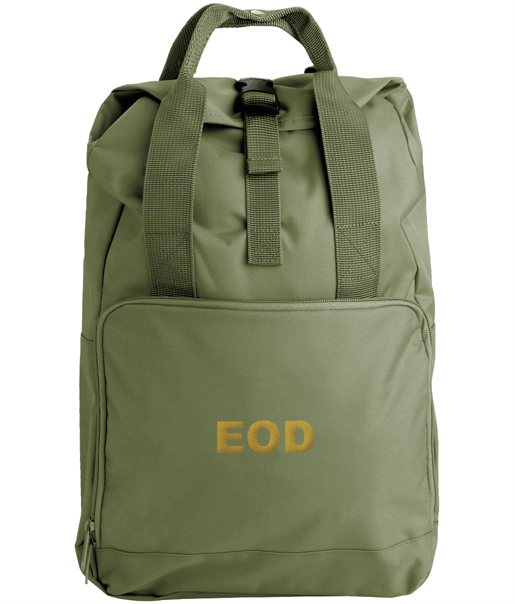 EOD - Embroidered Twin Handle Roll-Top Backpack - Divers Gifts