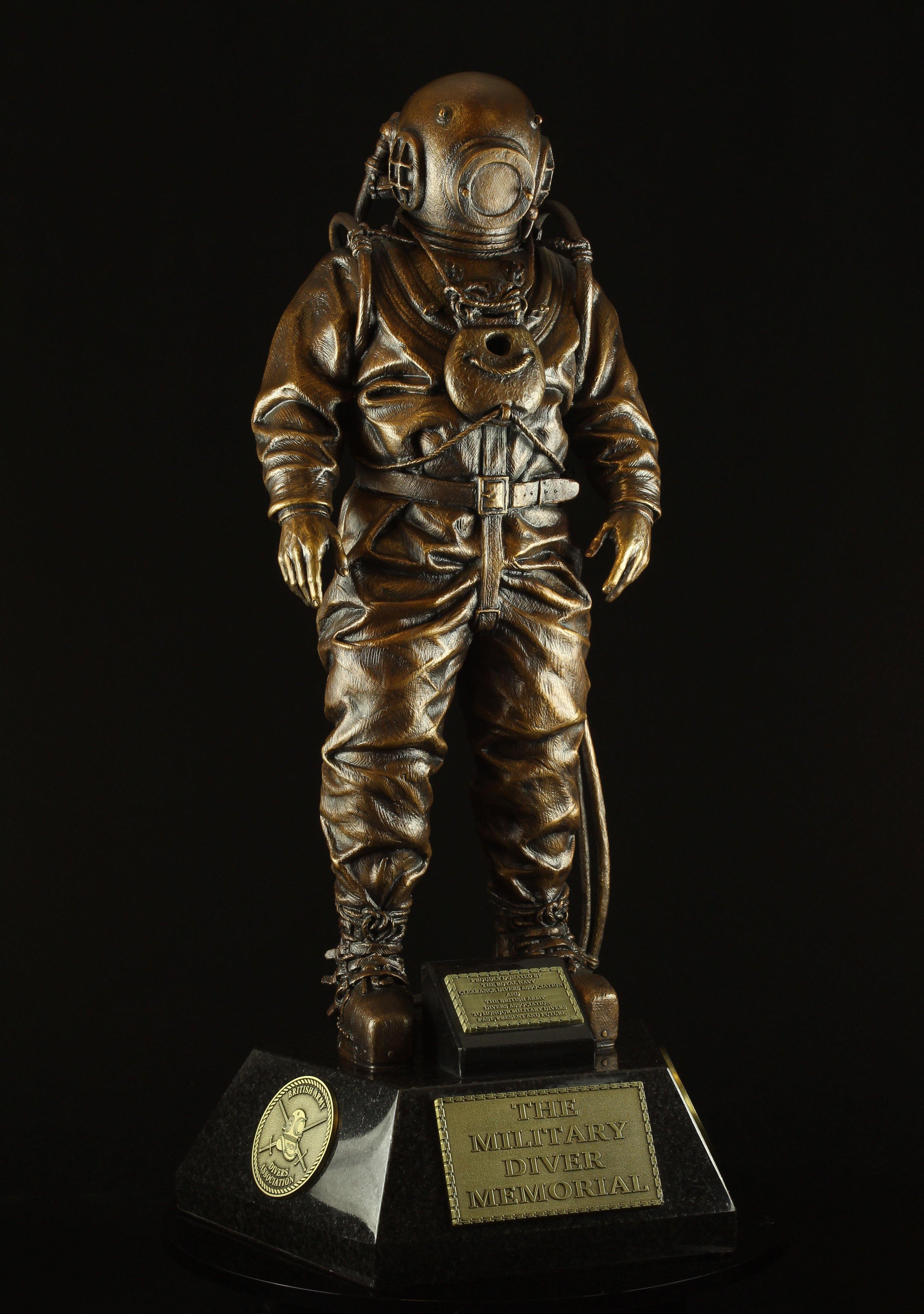 Military Diver Memorial® Limited Edition Bronze Statuette - Divers Gifts