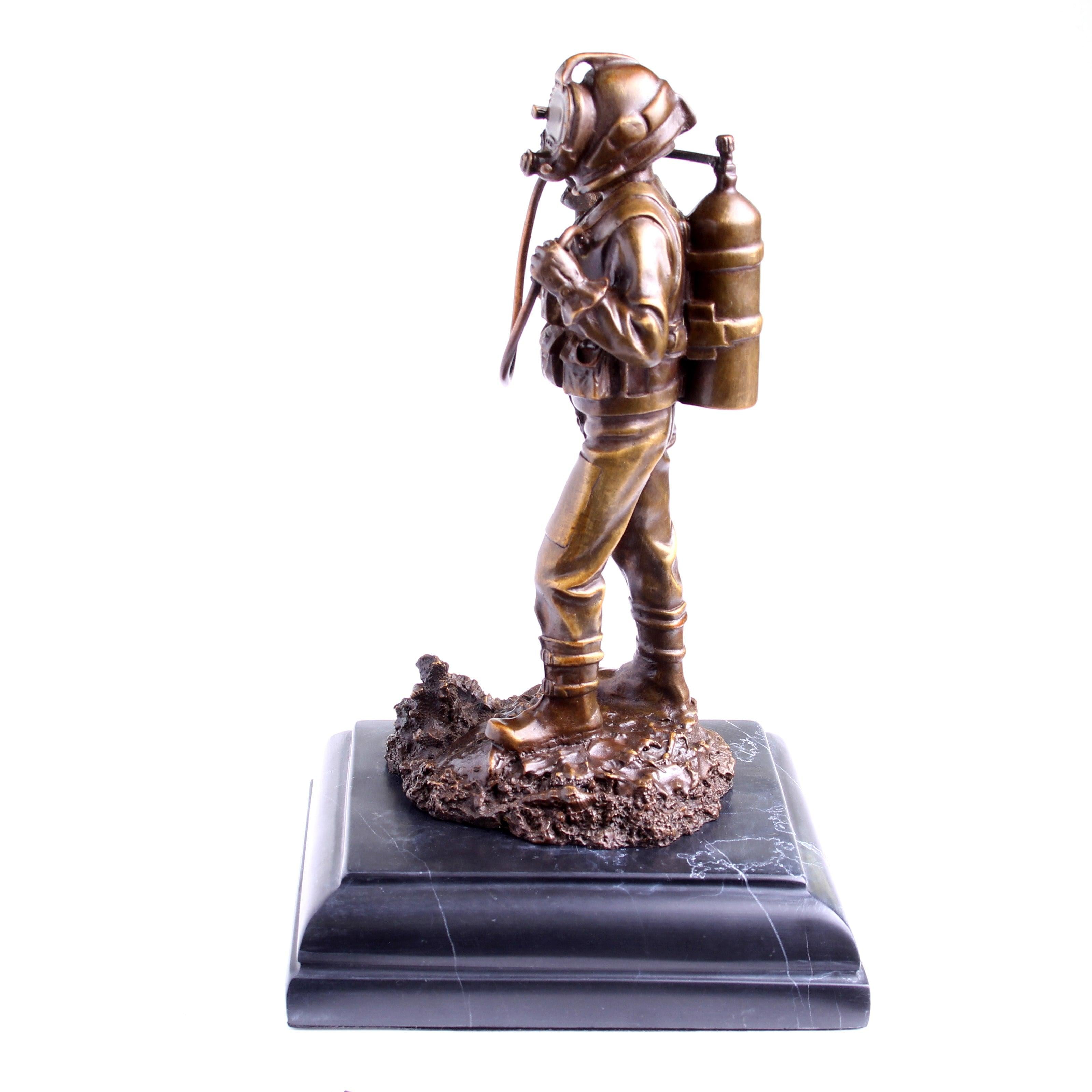 Kirby Morgan® Superlite 17 Diver in Solid Bronze on Granite Base - Divers Gifts