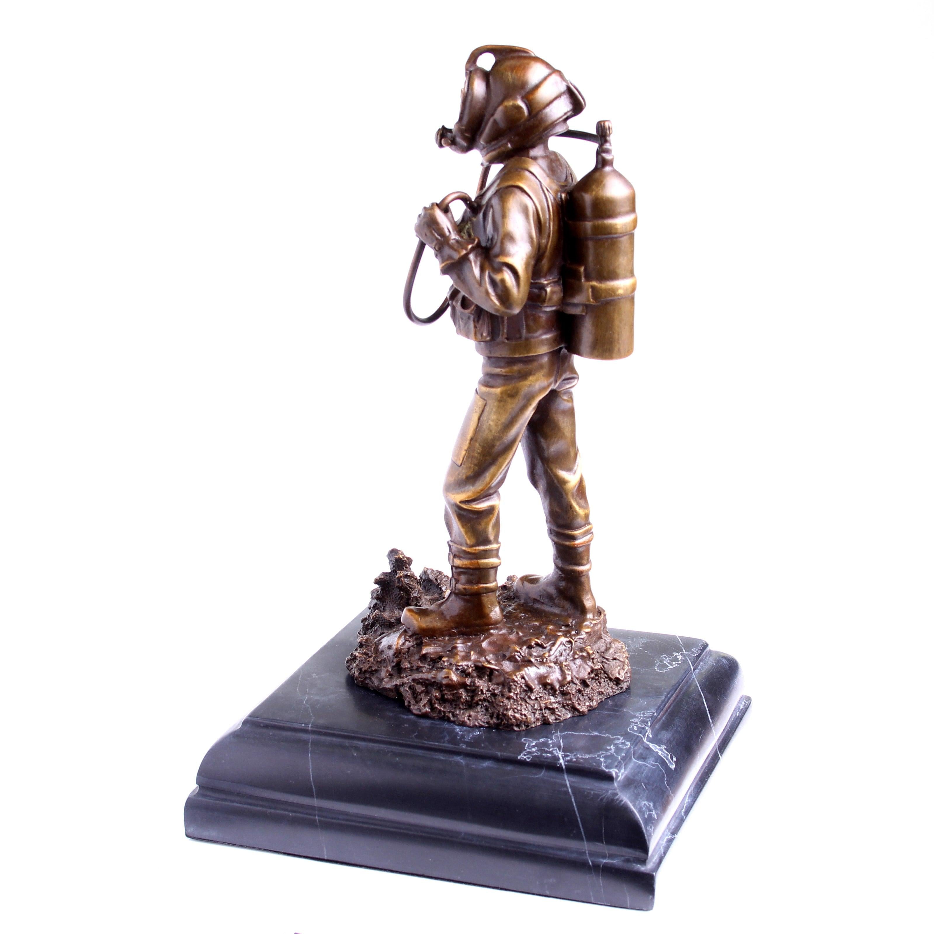 Kirby Morgan® Superlite 17 Diver in Solid Bronze on Granite Base - Divers Gifts