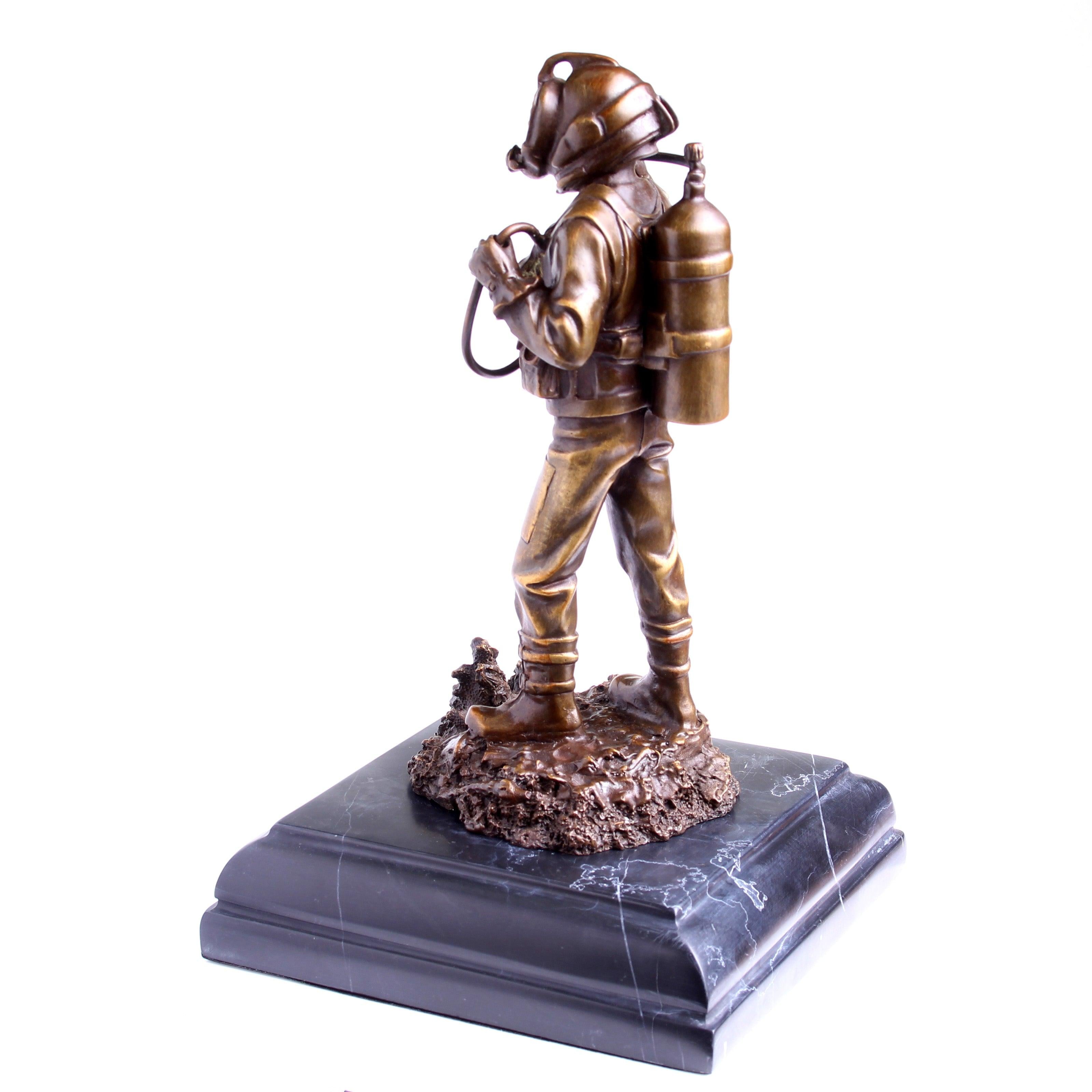 Kirby Morgan® Superlite 17 Diver in Solid Bronze on Granite Base - Divers Gifts