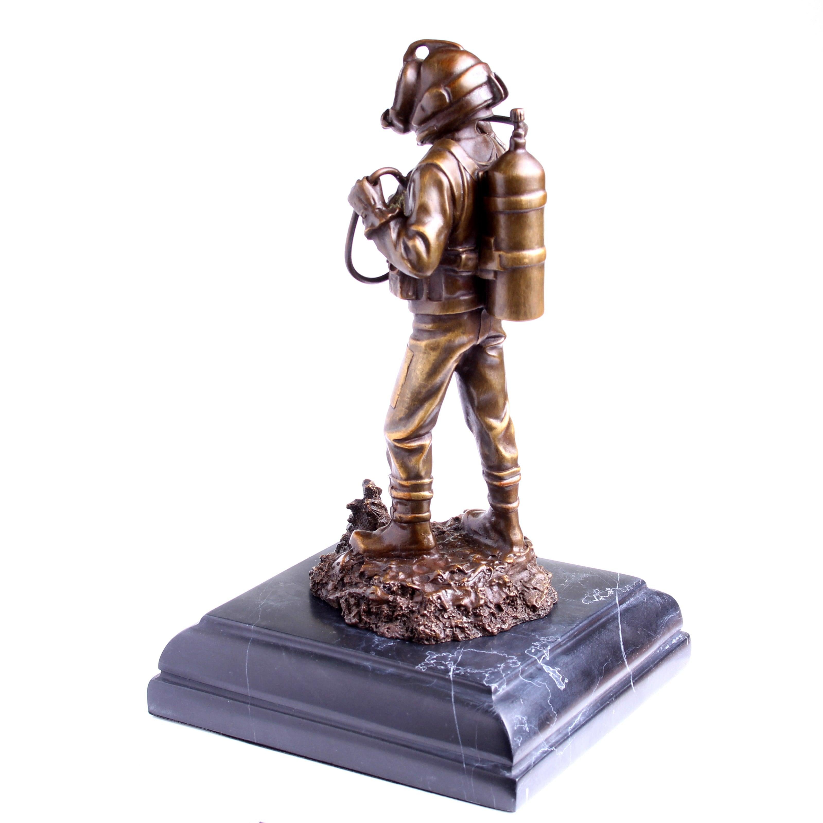 Kirby Morgan® Superlite 17 Diver in Solid Bronze on Granite Base - Divers Gifts