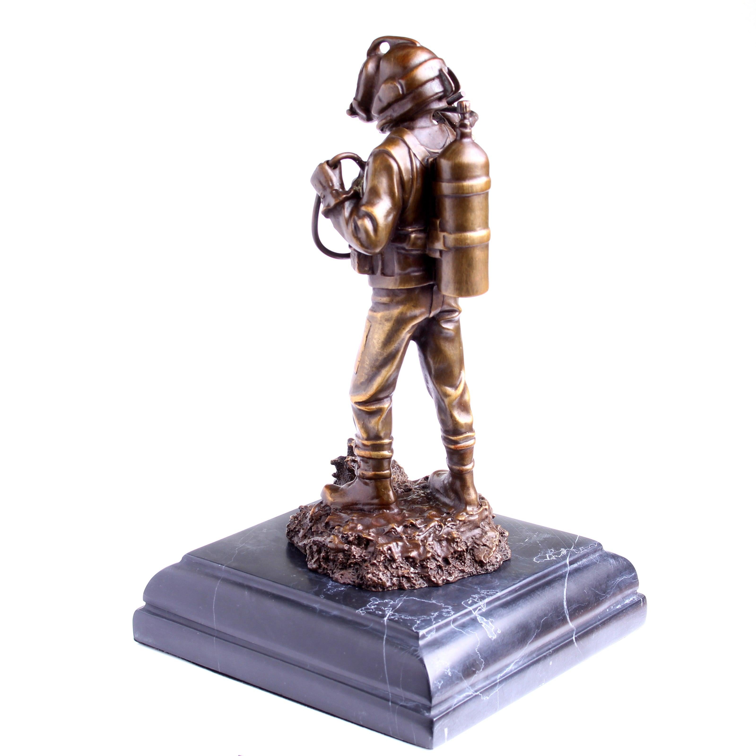 Kirby Morgan® Superlite 17 Diver in Solid Bronze on Granite Base - Divers Gifts