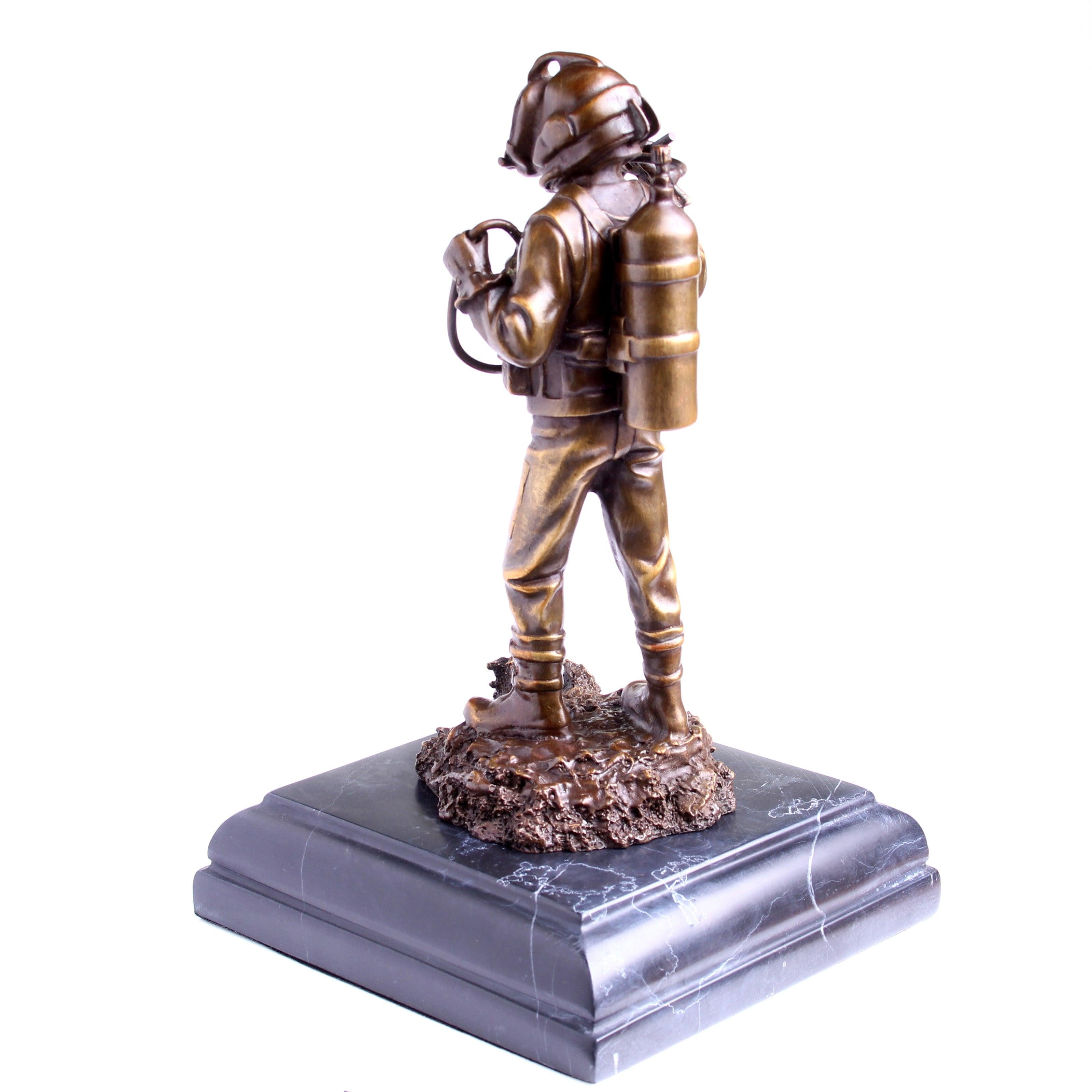 Kirby Morgan® Superlite 17 Diver in Solid Bronze on Granite Base - Divers Gifts