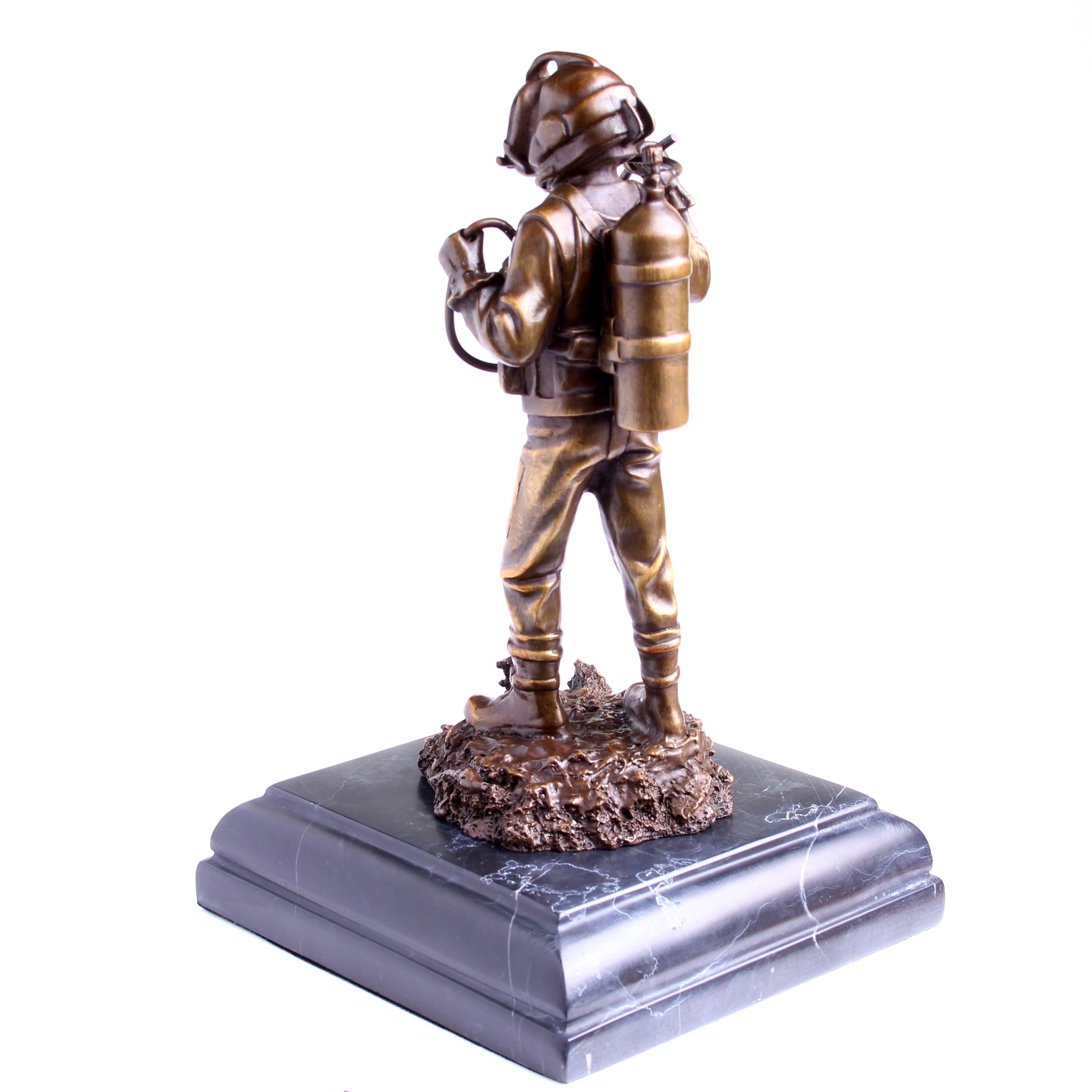 Kirby Morgan® Superlite 17 Diver in Solid Bronze on Granite Base - Divers Gifts