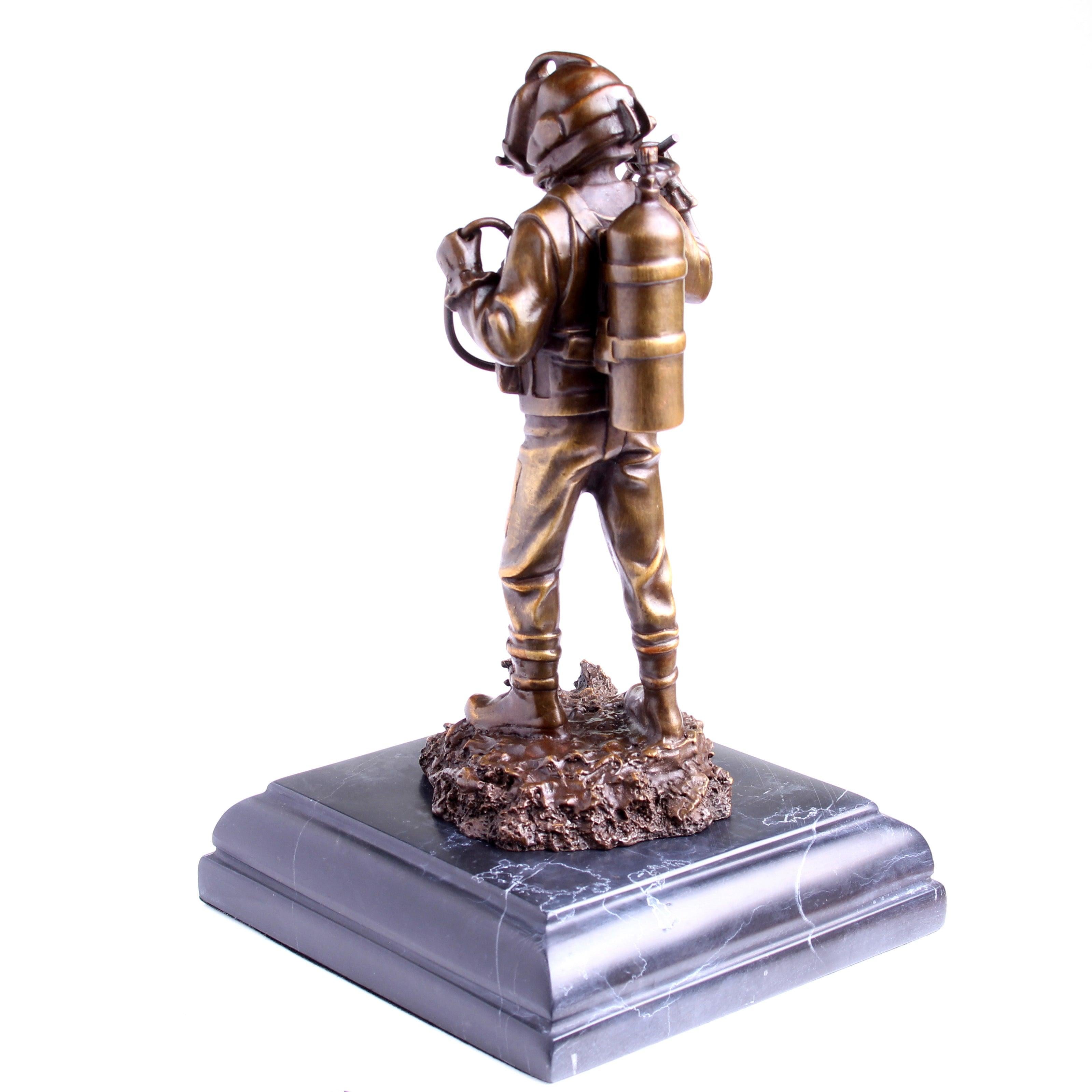 Kirby Morgan® Superlite 17 Diver in Solid Bronze on Granite Base - Divers Gifts