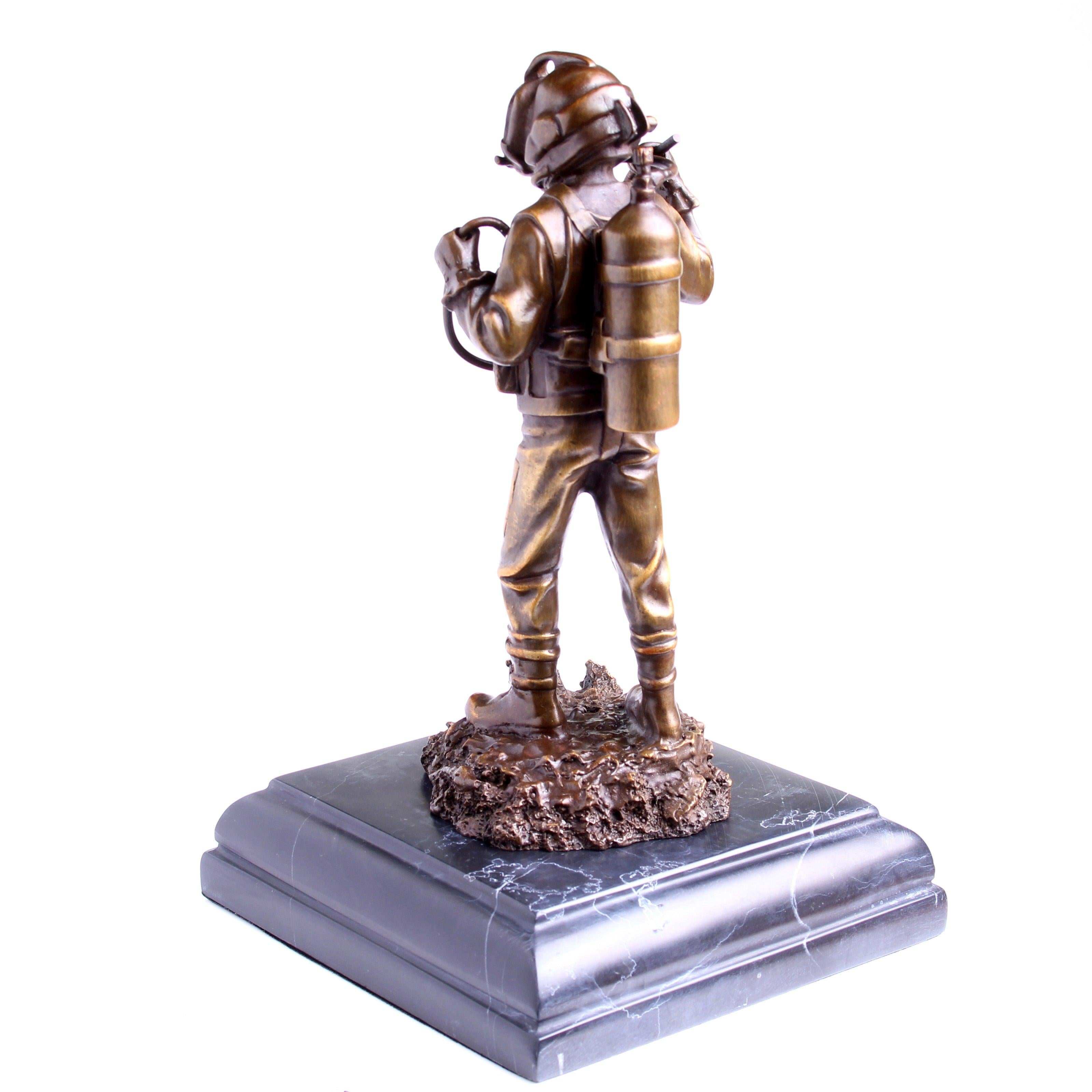 Kirby Morgan® Superlite 17 Diver in Solid Bronze on Granite Base - Divers Gifts