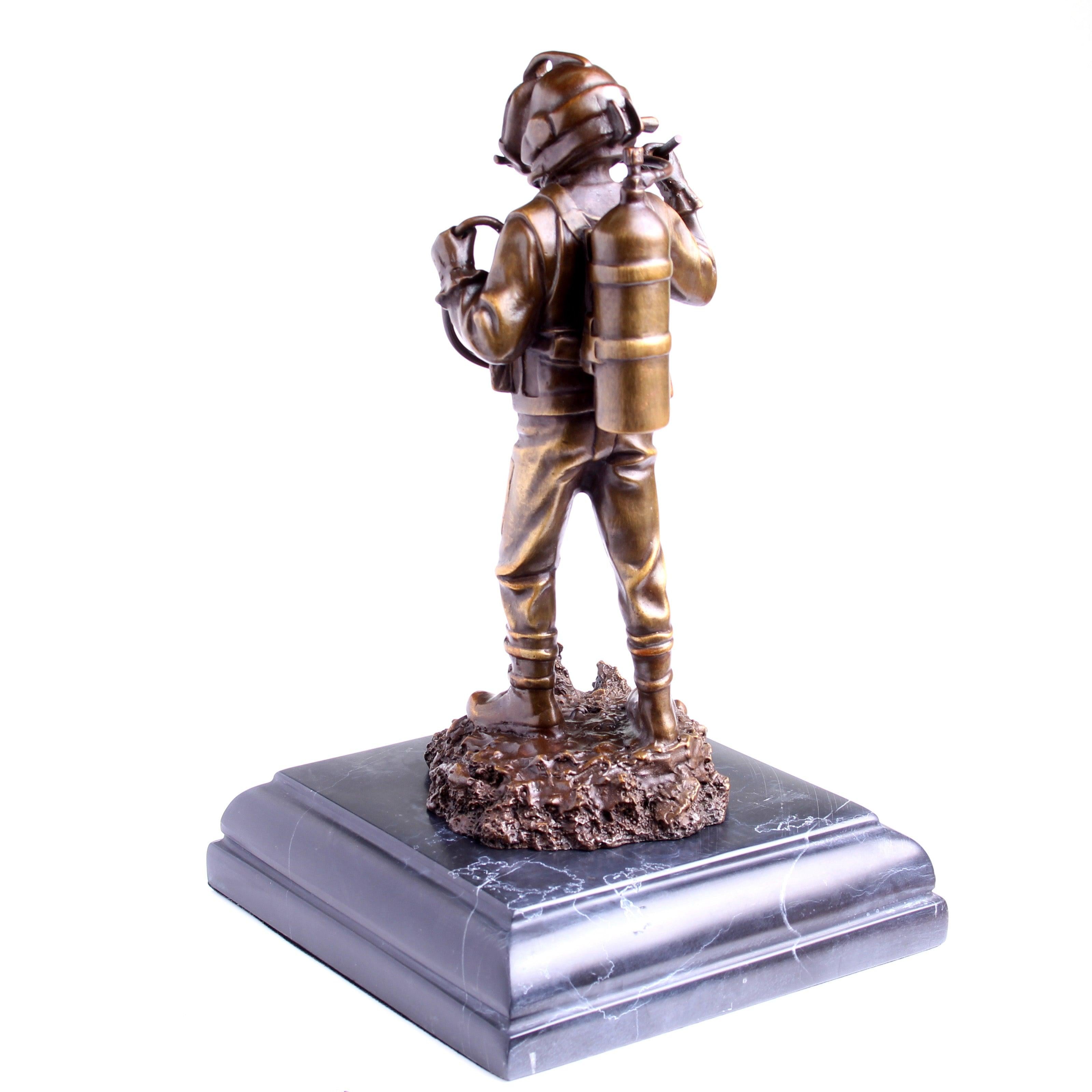 Kirby Morgan® Superlite 17 Diver in Solid Bronze on Granite Base - Divers Gifts