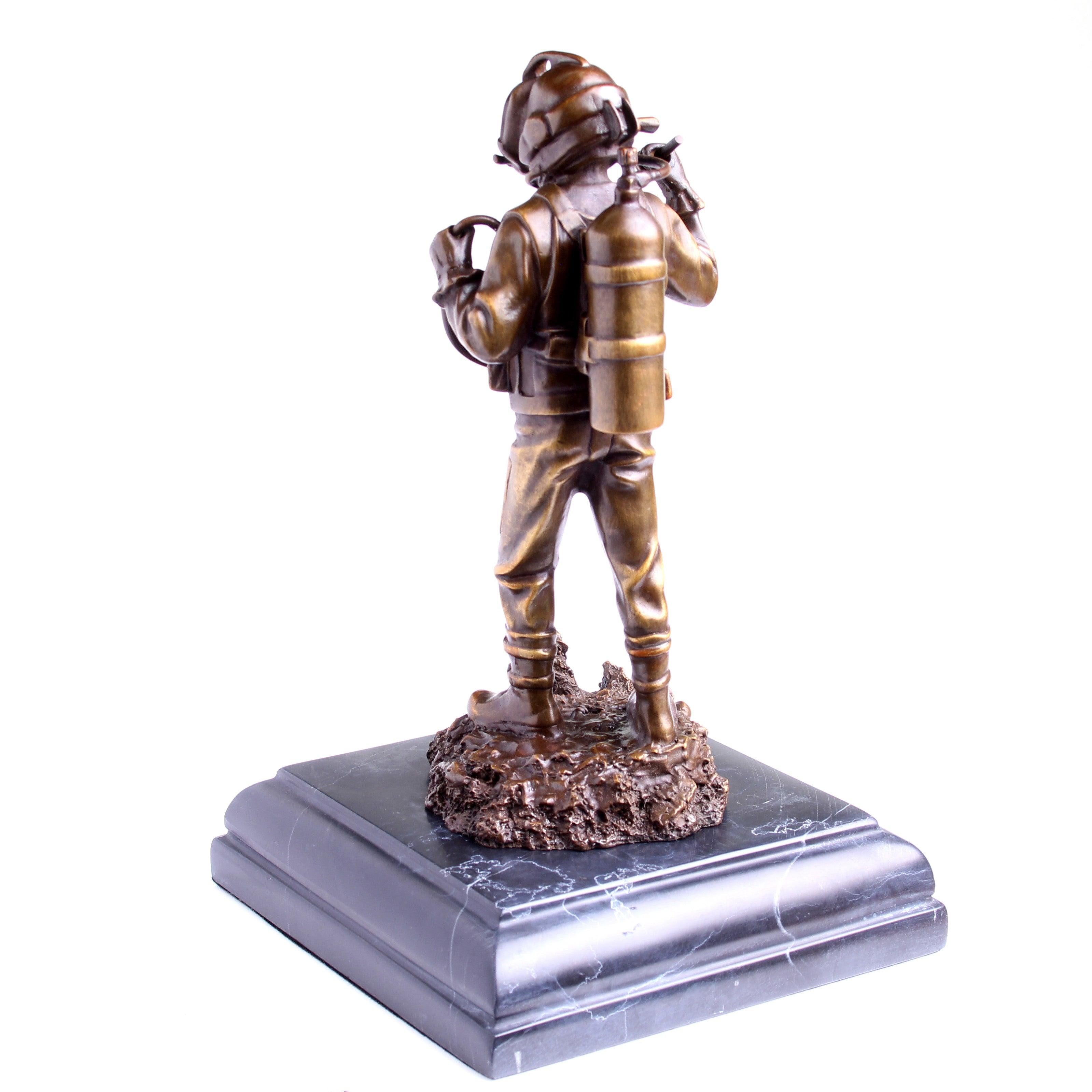 Kirby Morgan® Superlite 17 Diver in Solid Bronze on Granite Base - Divers Gifts