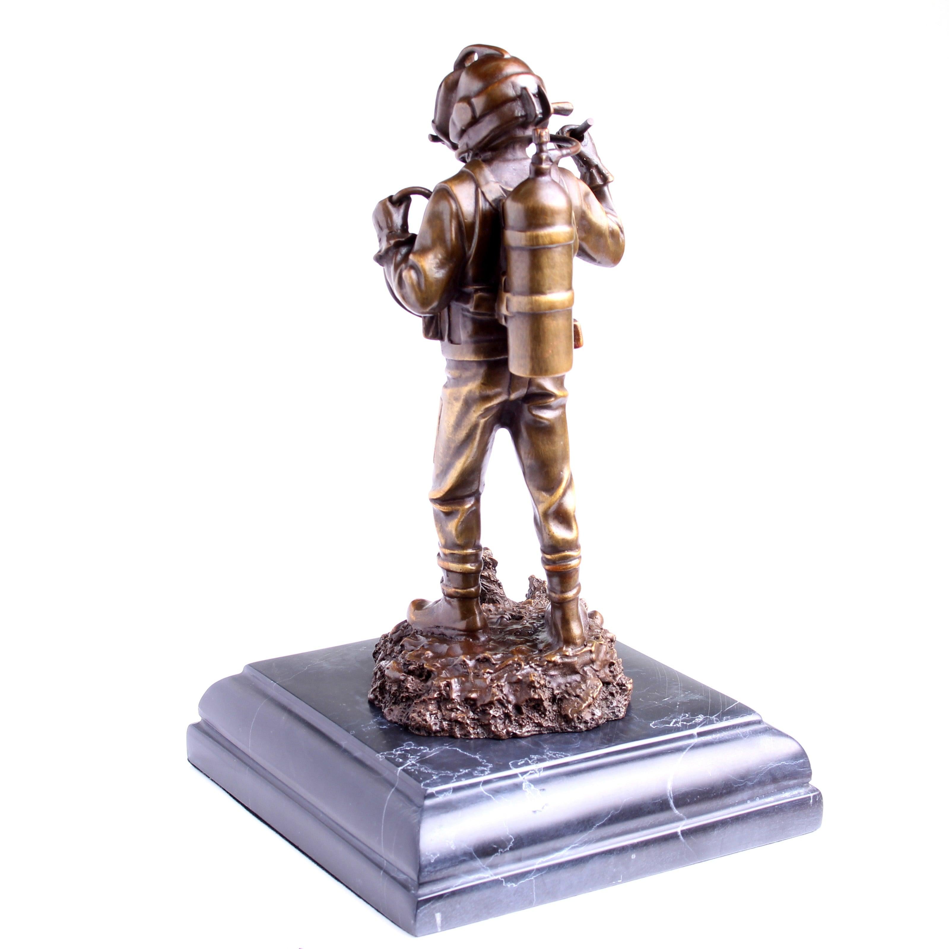 Kirby Morgan® Superlite 17 Diver in Solid Bronze on Granite Base - Divers Gifts