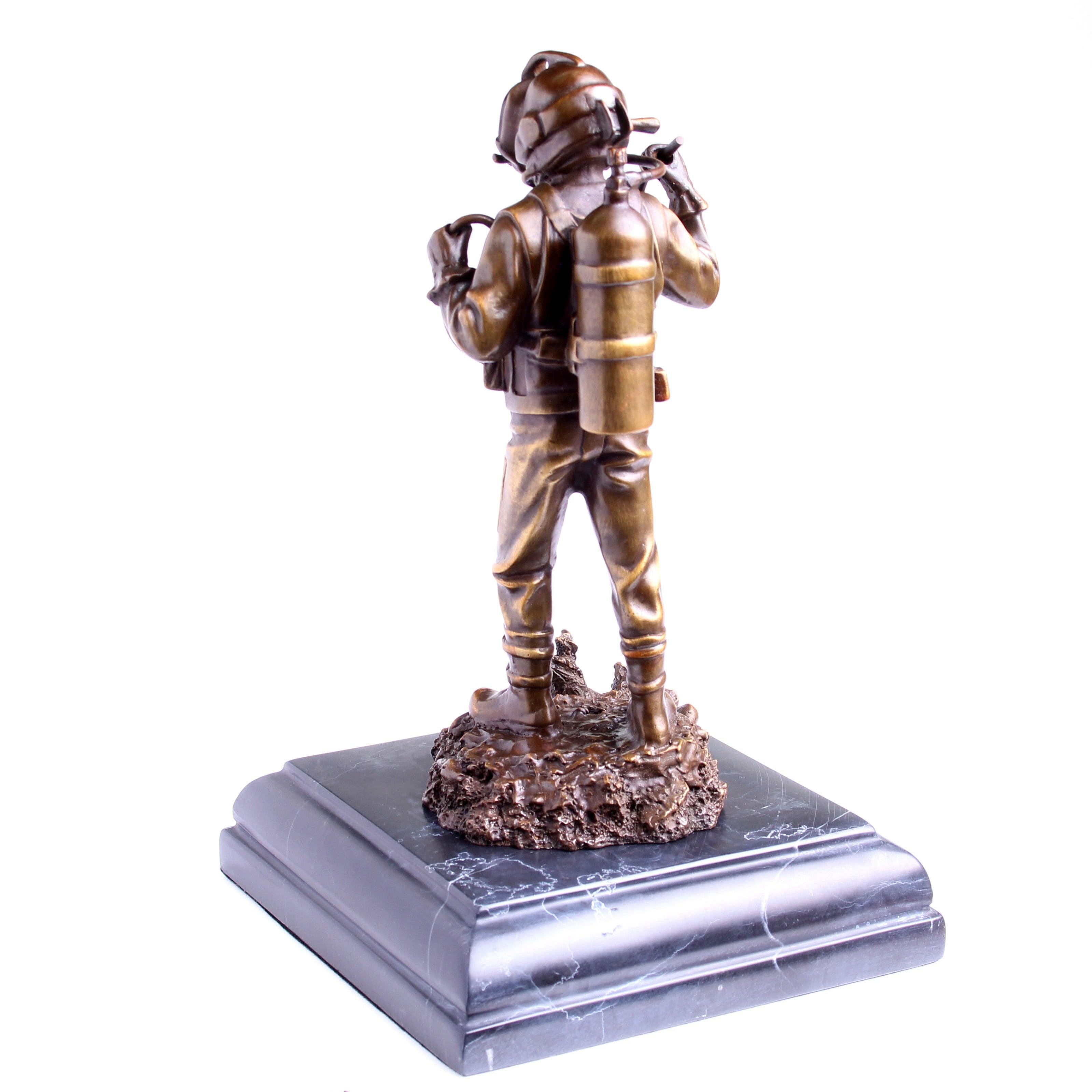 Kirby Morgan® Superlite 17 Diver in Solid Bronze on Granite Base - Divers Gifts