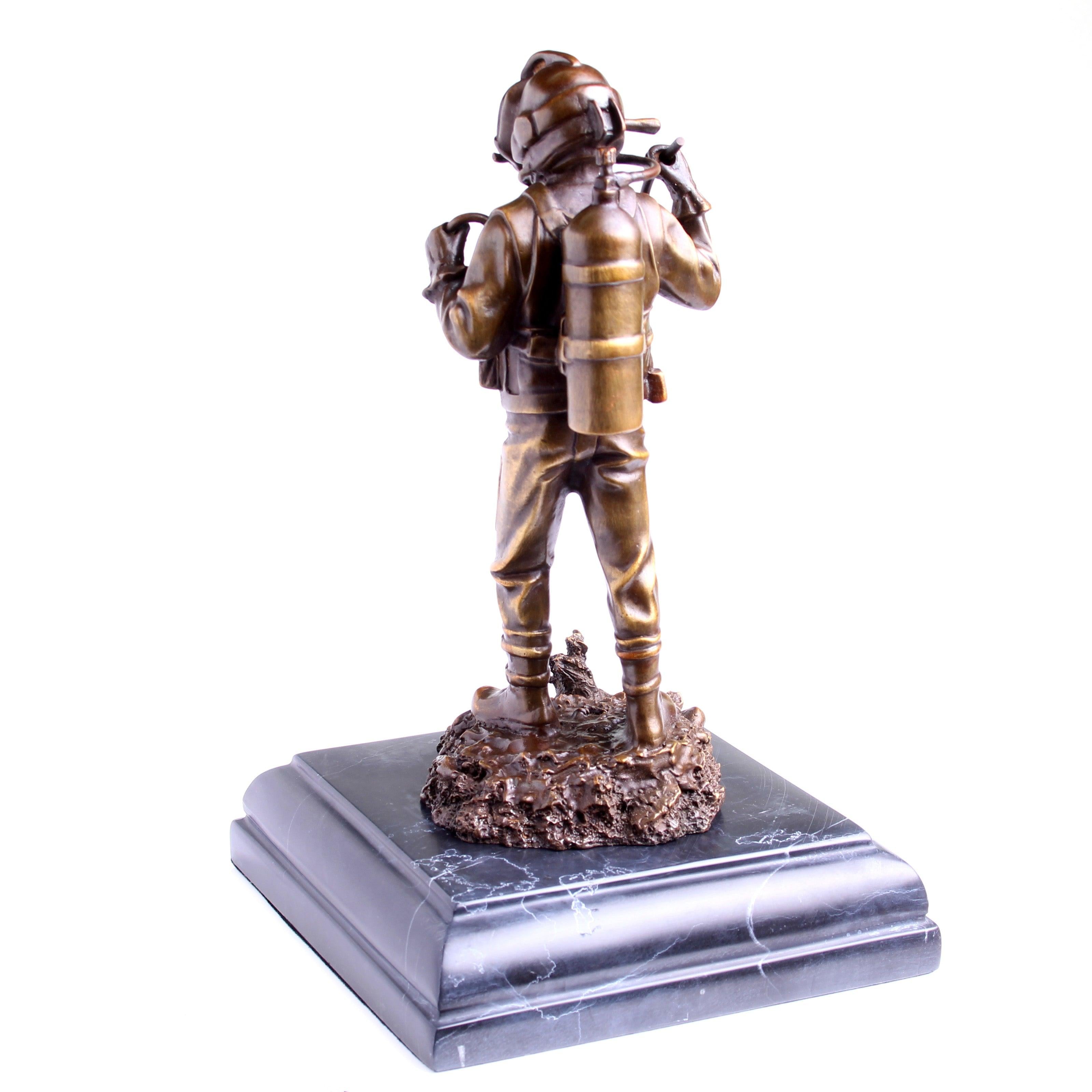 Kirby Morgan® Superlite 17 Diver in Solid Bronze on Granite Base - Divers Gifts