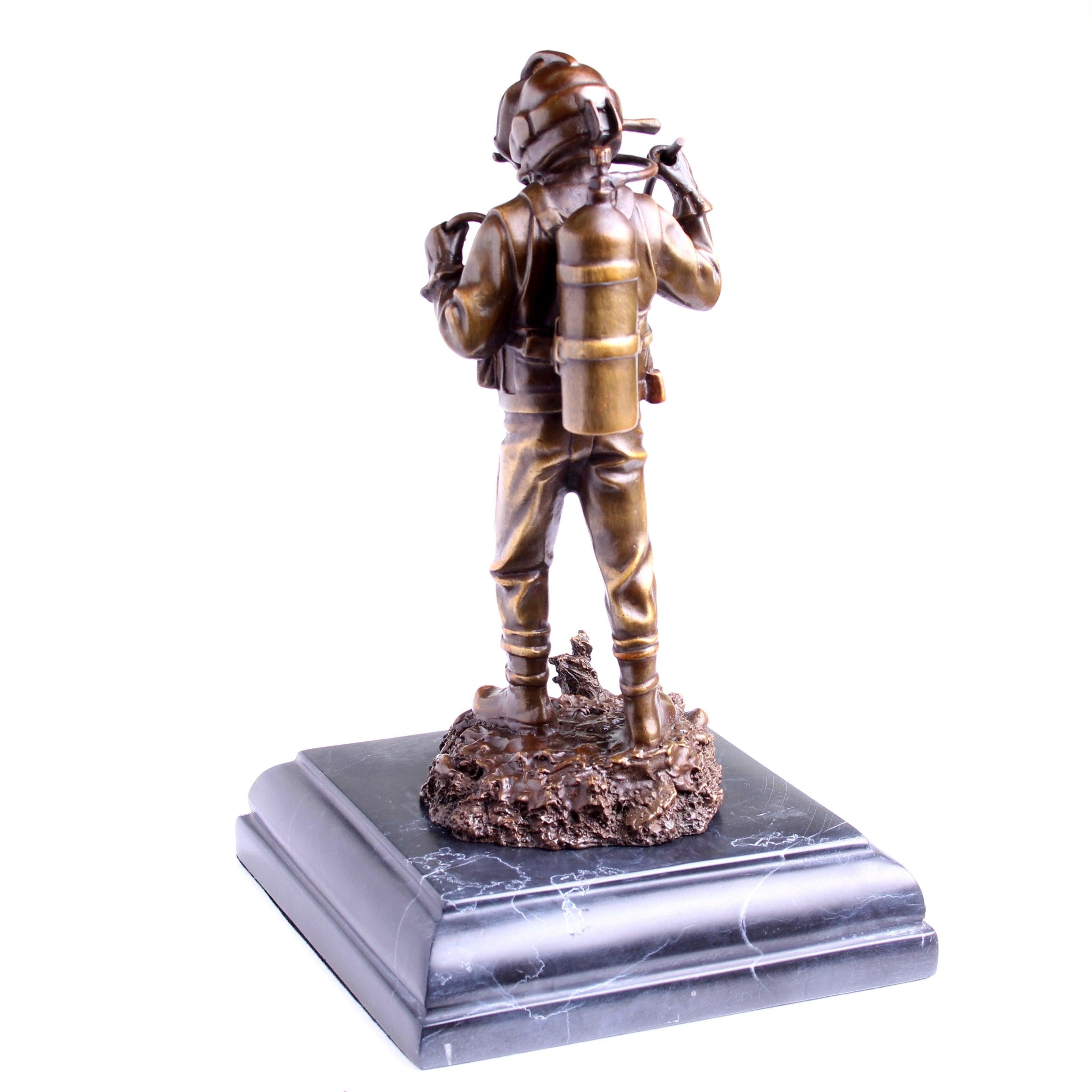 Kirby Morgan® Superlite 17 Diver in Solid Bronze on Granite Base - Divers Gifts