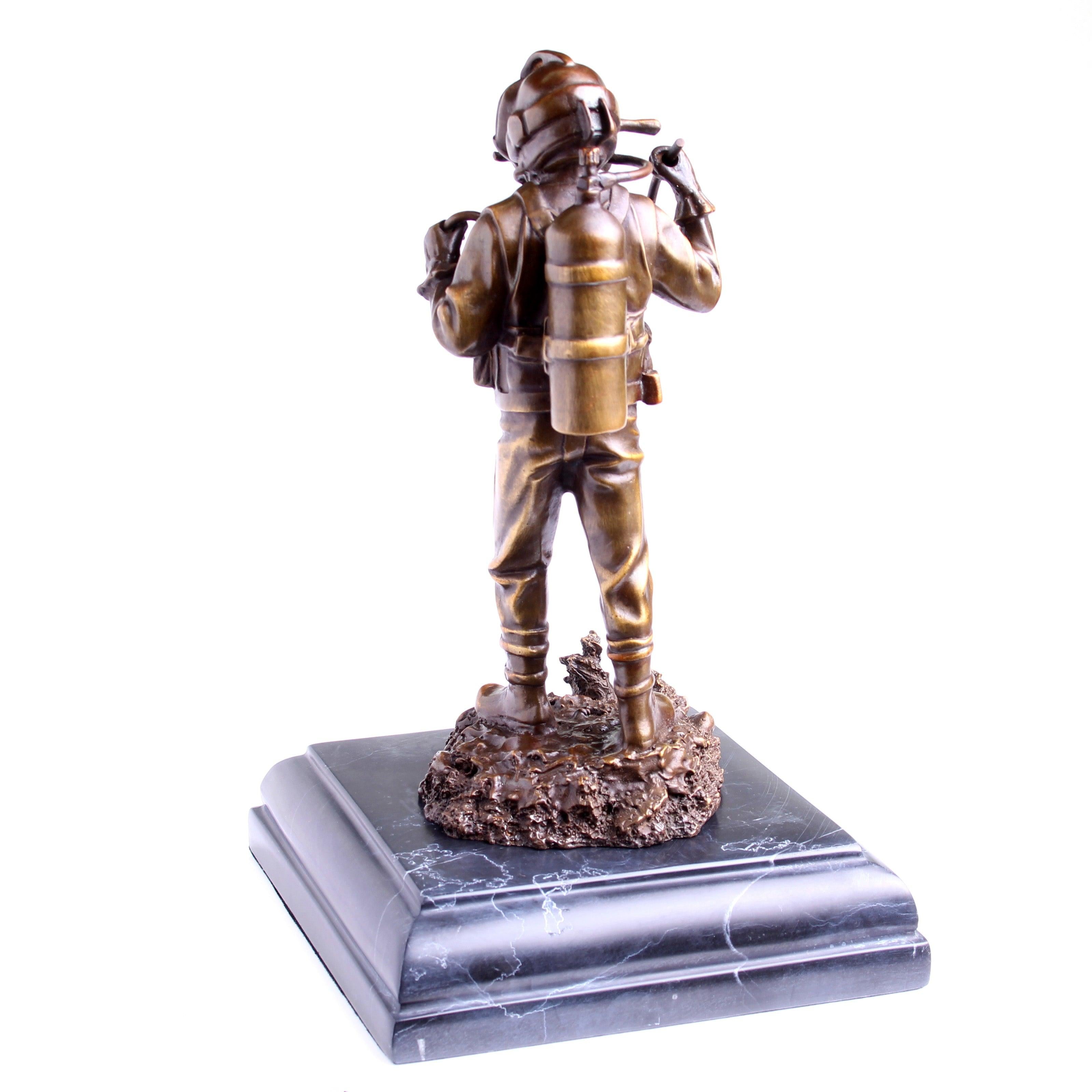 Kirby Morgan® Superlite 17 Diver in Solid Bronze on Granite Base - Divers Gifts