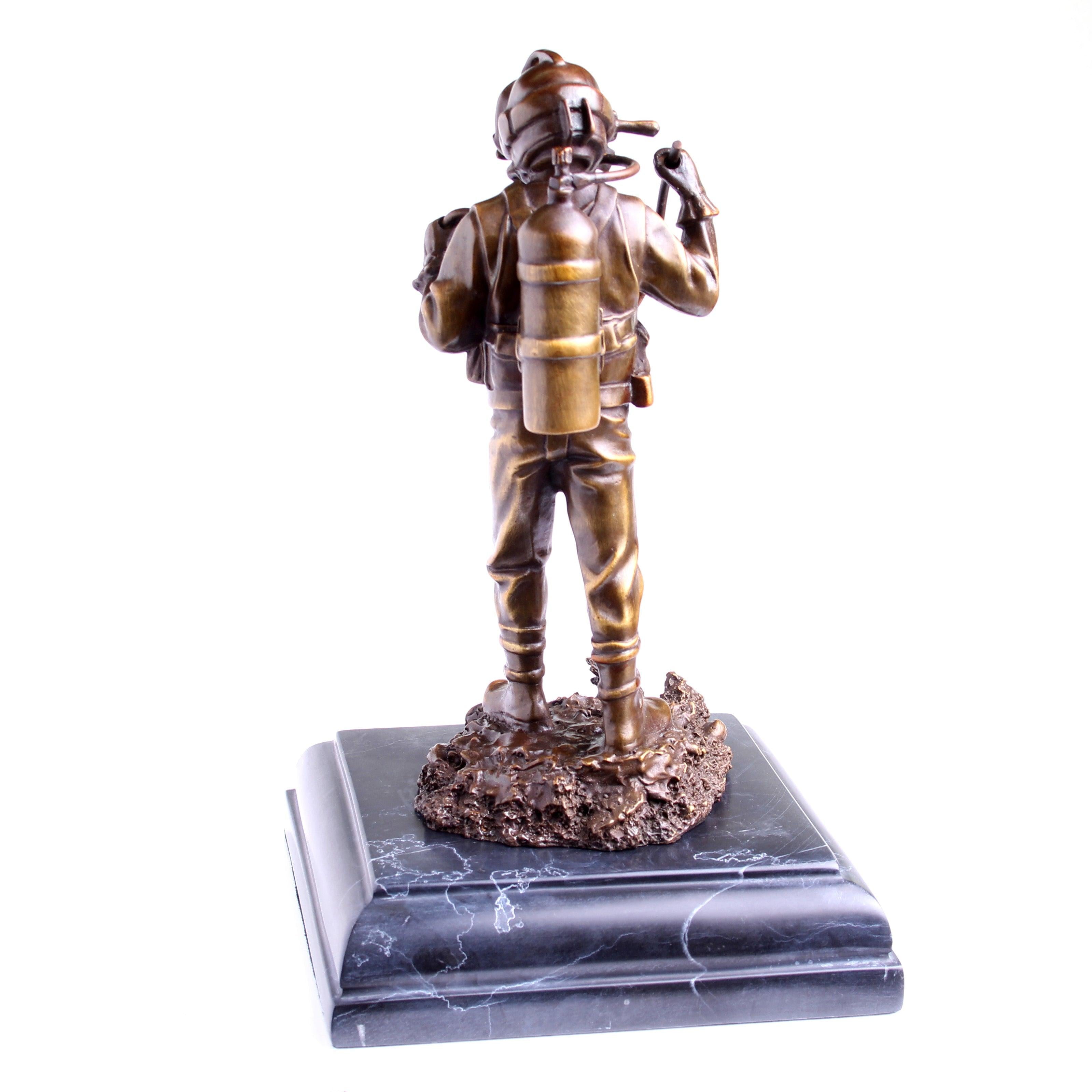 Kirby Morgan® Superlite 17 Diver in Solid Bronze on Granite Base - Divers Gifts