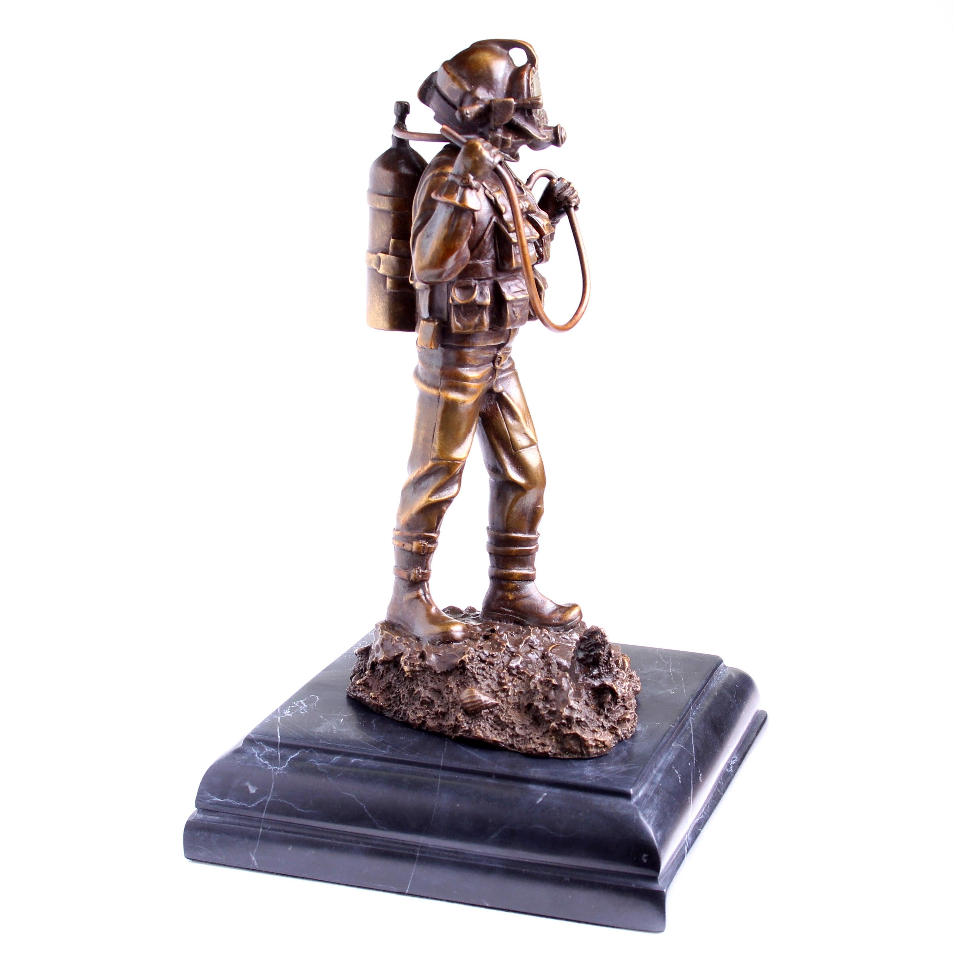 Kirby Morgan® Superlite 17 Diver in Solid Bronze on Granite Base - Divers Gifts