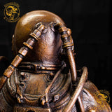 An extremely rare matched pair of MkV Monument and Military Diver Memorial Statuettes - Divers Gifts