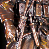 An extremely rare matched pair of MkV Monument and Military Diver Memorial Statuettes - Divers Gifts