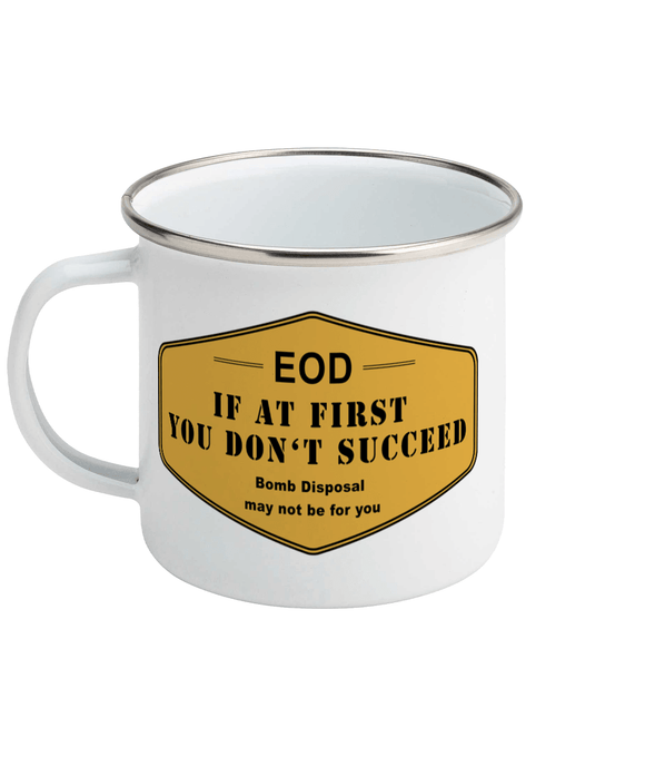 Enamel Mug 11oz Mug 44 If at first you don't succeed - Divers Gifts