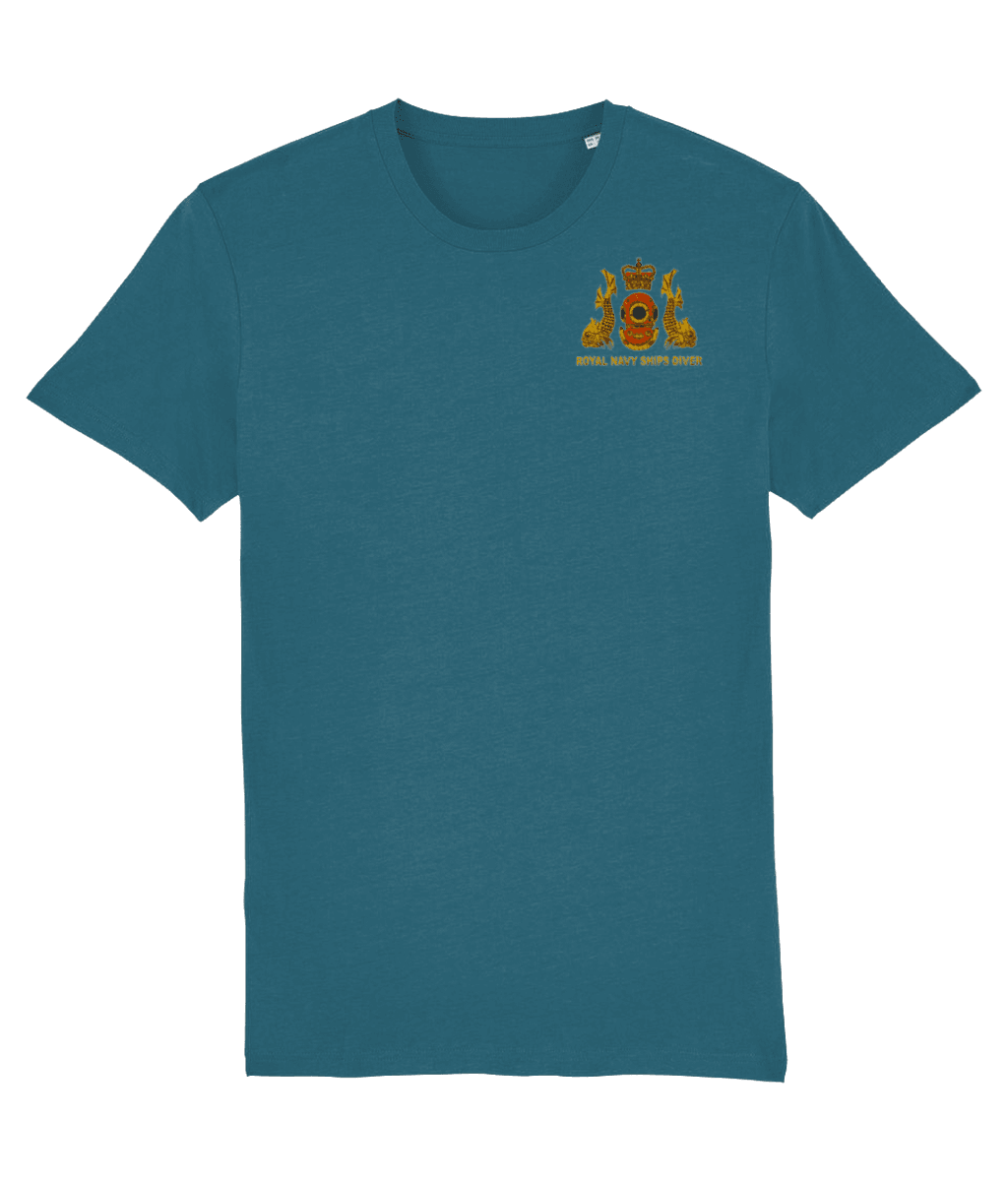 Royal Navy Ships Diver - Embroidered T-Shirt - Divers Gifts