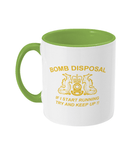 Two Toned Mug - Try and Keep Up - Yellow Text - Divers Gifts