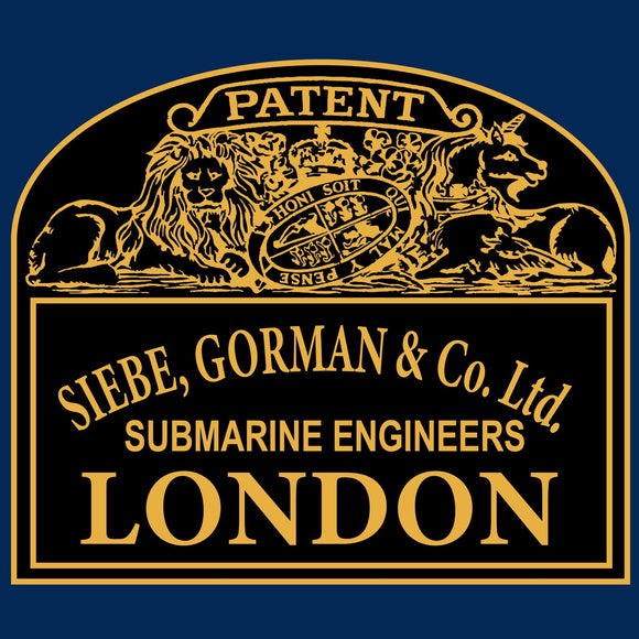 32a Siebe Gorman Plaque dark background  - T-Shirt (Printed Front and Back) - Divers Gifts