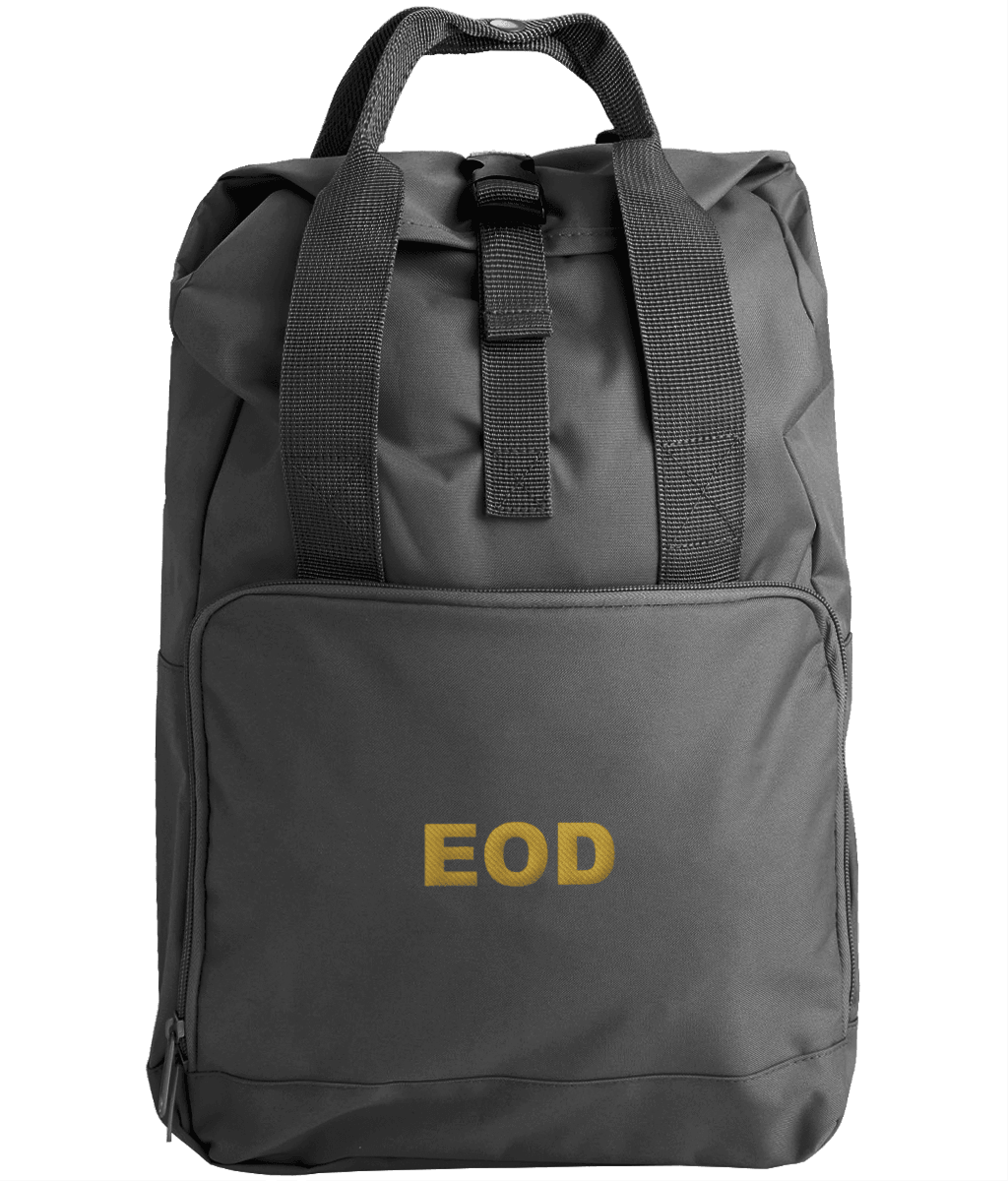 EOD - Embroidered Twin Handle Roll-Top Backpack - Divers Gifts