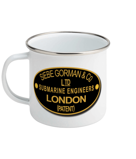 Enamel Mug 11oz Mug 35 Siebe Gorman Nameplate - Divers Gifts